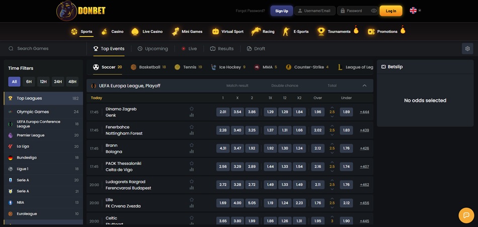 Donbet Casino sportsbook